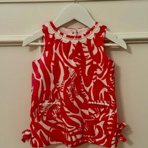 Lilly Pulitzer Red and Pink Infant Dress
